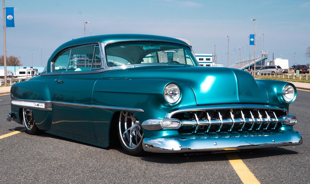 At $350k this 640-horsepower 54 Chevy Bel Air Certainly Draws your Attention